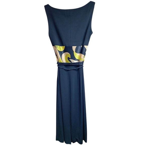 KAY UNGER New York Silk Blend Dress Size 2 Dressy Career Event Woven Belt V-Neck - Picture 11 of 12